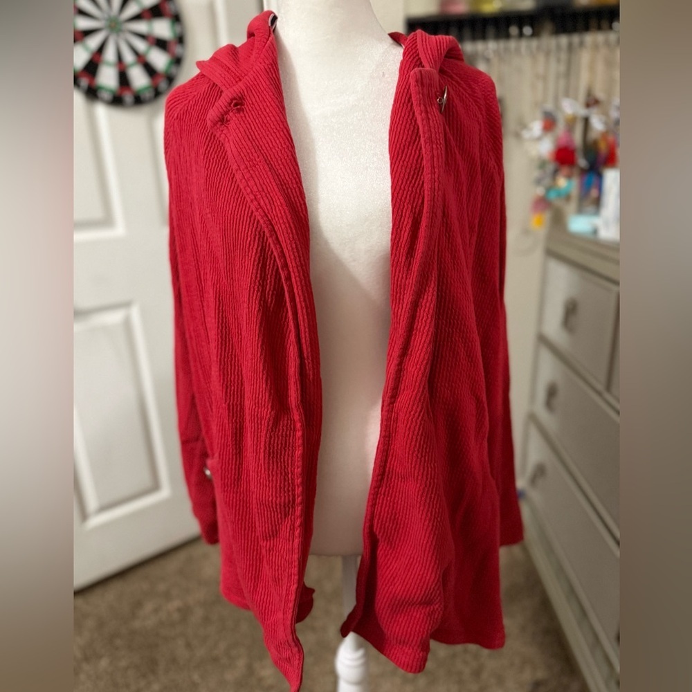 Cold water creek red thick sweater‎